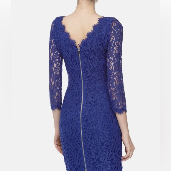 Diane von Furstenburg Zarita Royal Blue Lace Dress - Picture 2 of 11